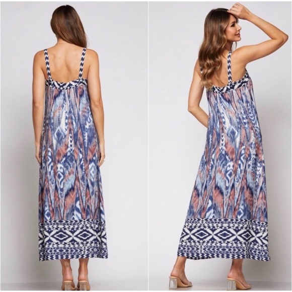 1 LEFT! Aztec Trending BEST SELLING Women’s Summer Tribal Maxi Summer Dress - Picture 3 of 3